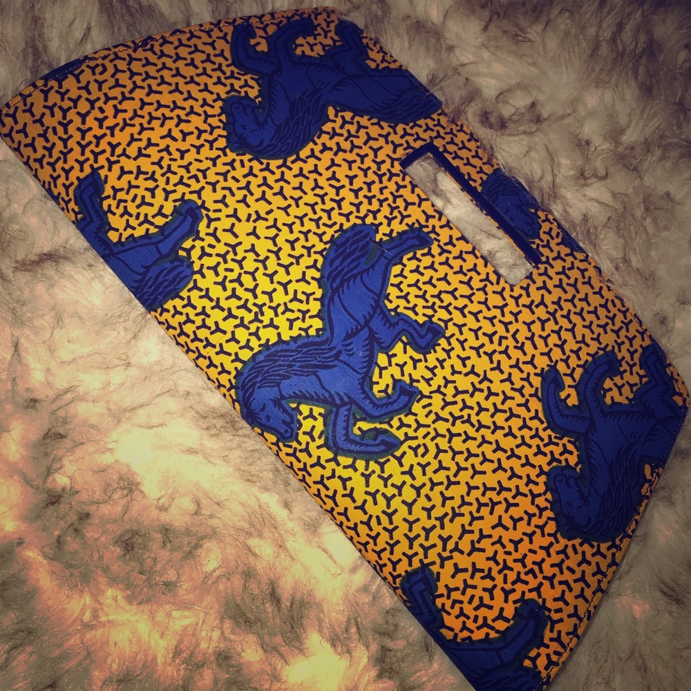 African printed clutch.